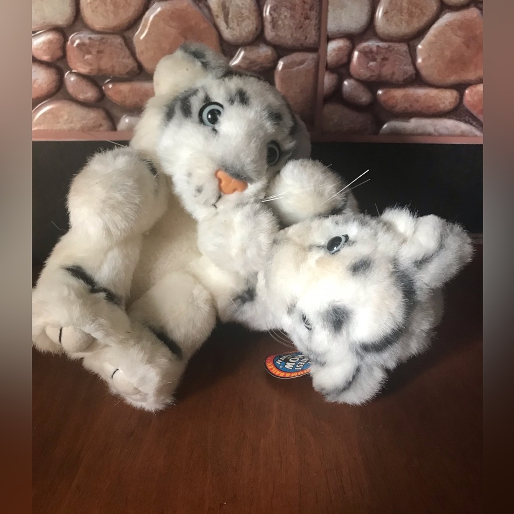 Ringling Bros Circus Vintage Plush White Tiger Cubs Rare Realistic Collectibles